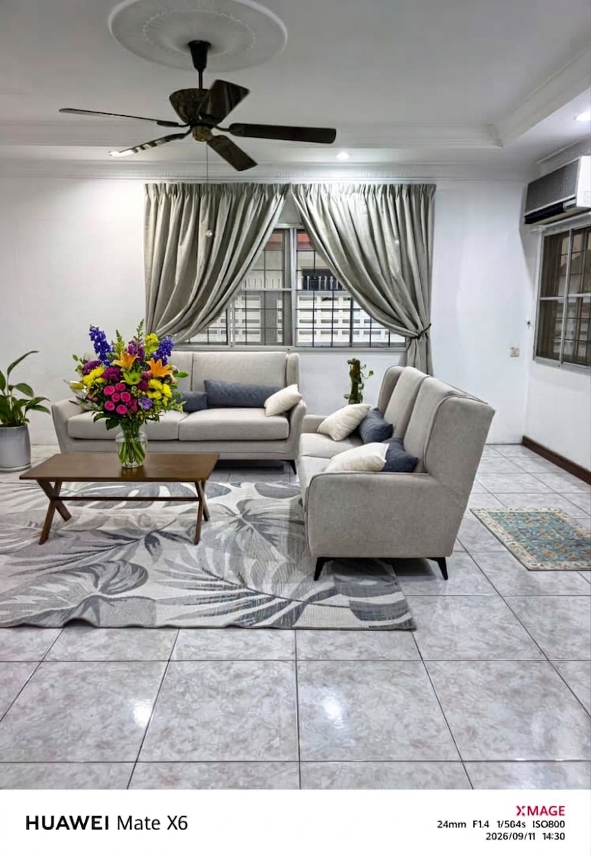 The bright shared living room at Eden Renewal Centre